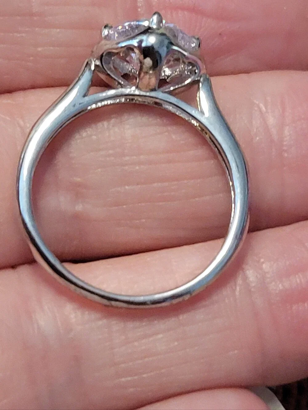 Classic Solitaire CZ Engagement Ring in Silver-Tone Size 8